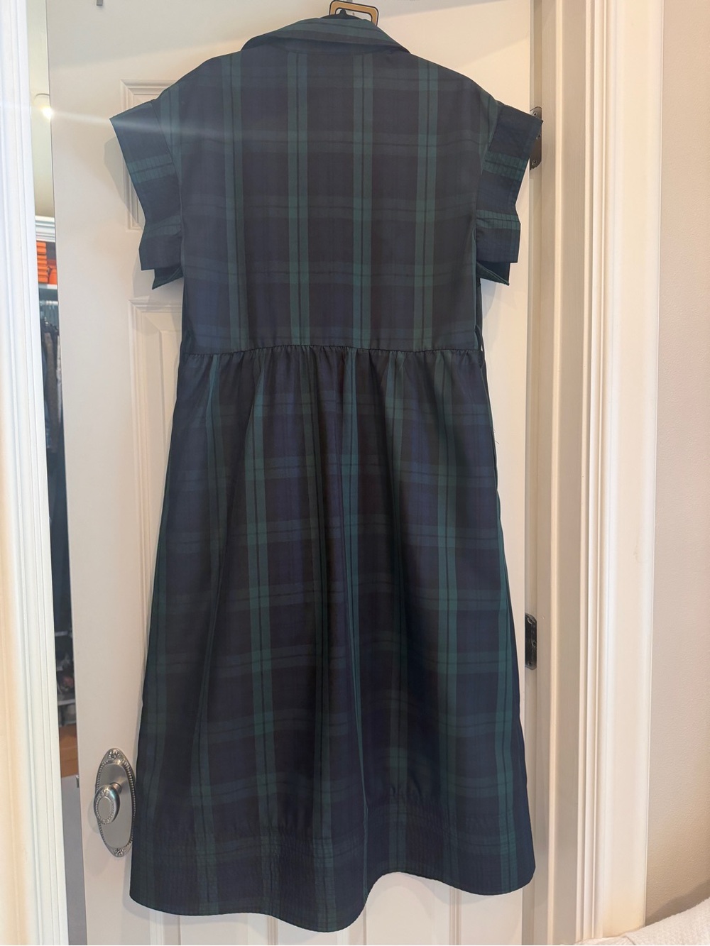 Tuckernuck Chloe Green and Navy Plaid Midi Dress XL - Picture 3 of 3